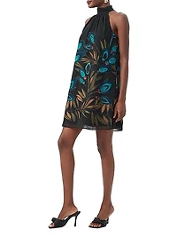 Zana Floral-Embroidered Minidress