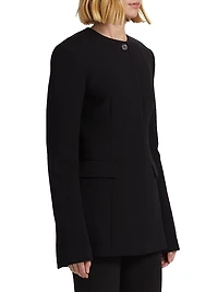 Collarless Cinched Jacket