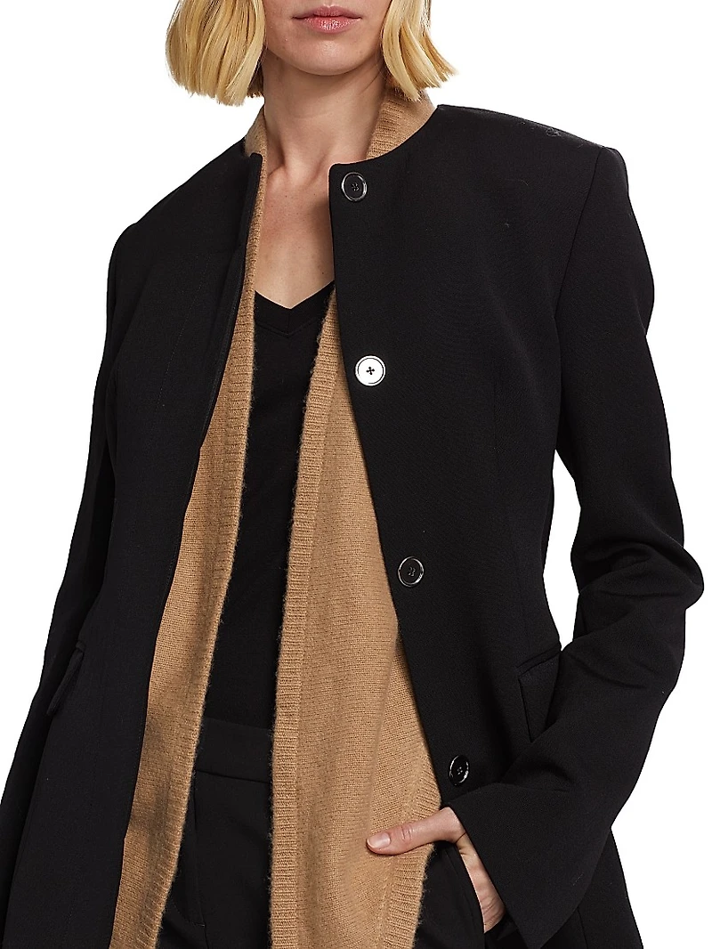 Collarless Cinched Jacket