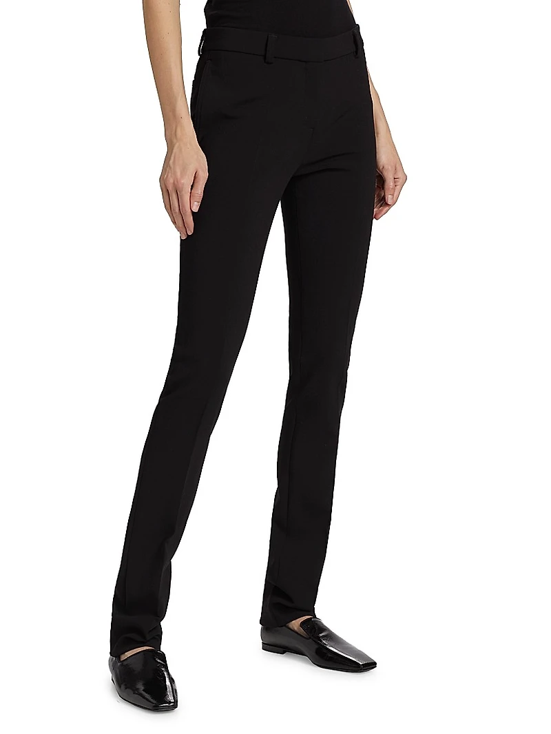 Low-Rise Slim Trousers