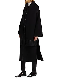 Embroidered Scarf Coat