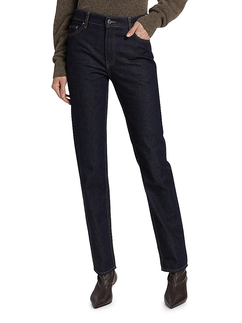 Low-Rise Tapered Jeans