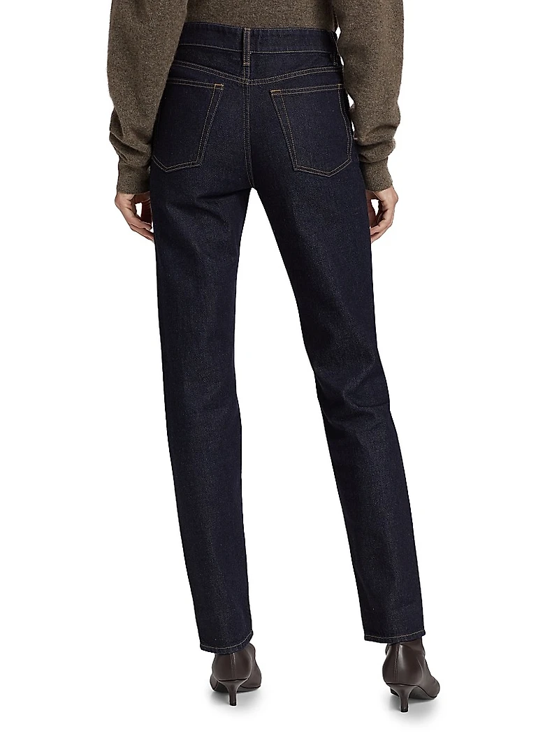 Low-Rise Tapered Jeans