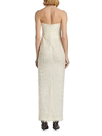 Strapless Fil Coupé Dress