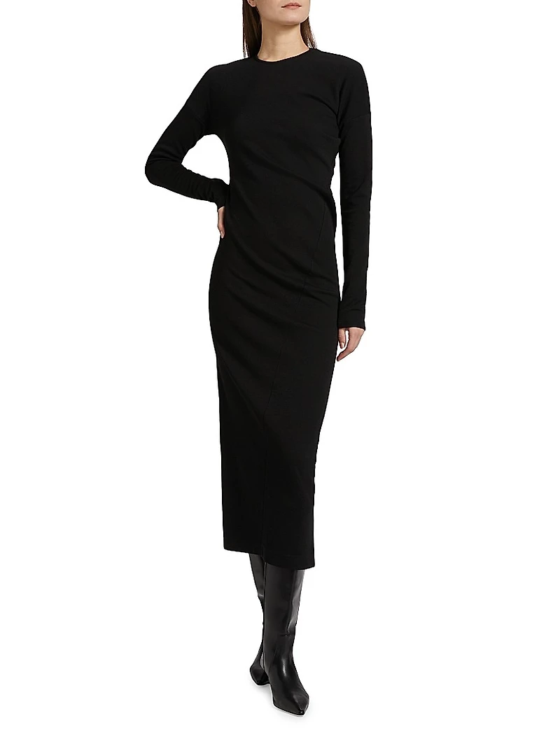 Twisted Jersey Midi Dress