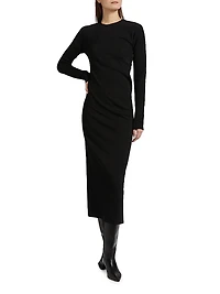 Twisted Jersey Midi Dress
