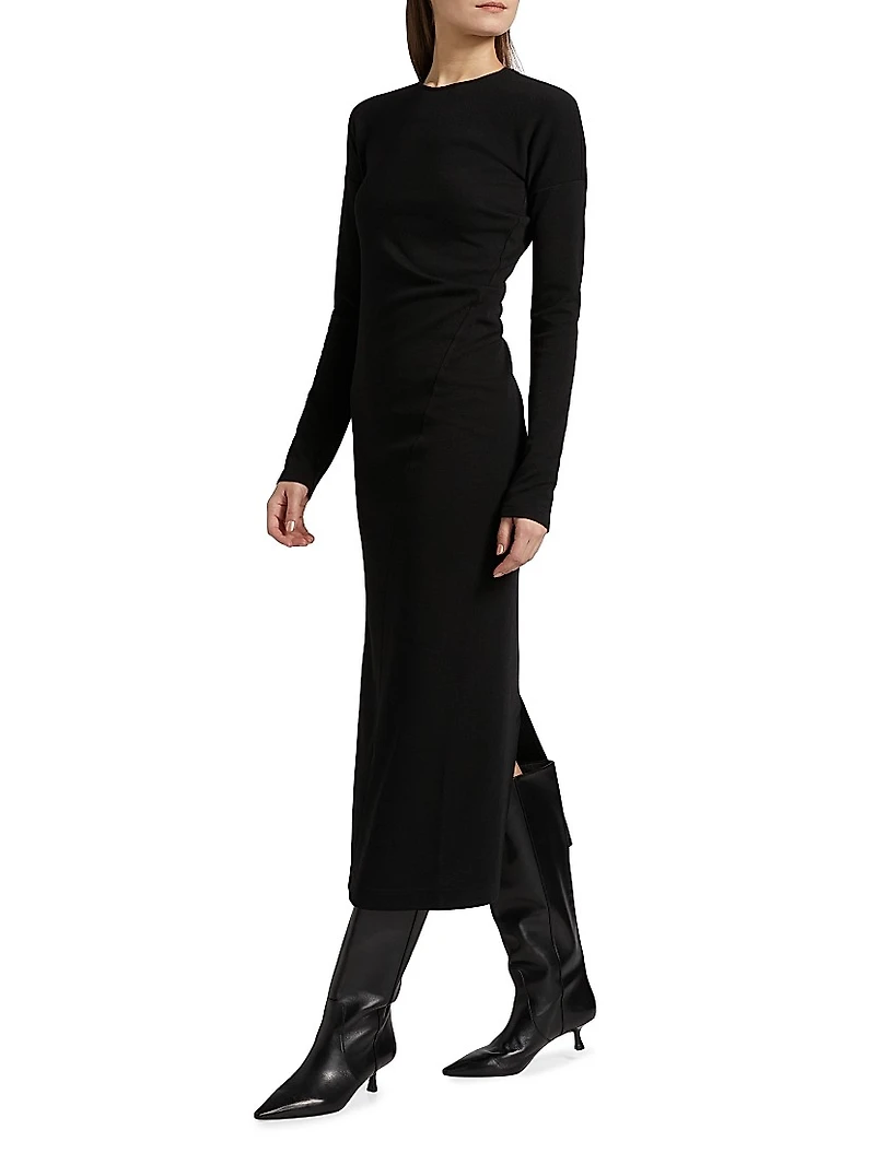 Twisted Jersey Midi Dress
