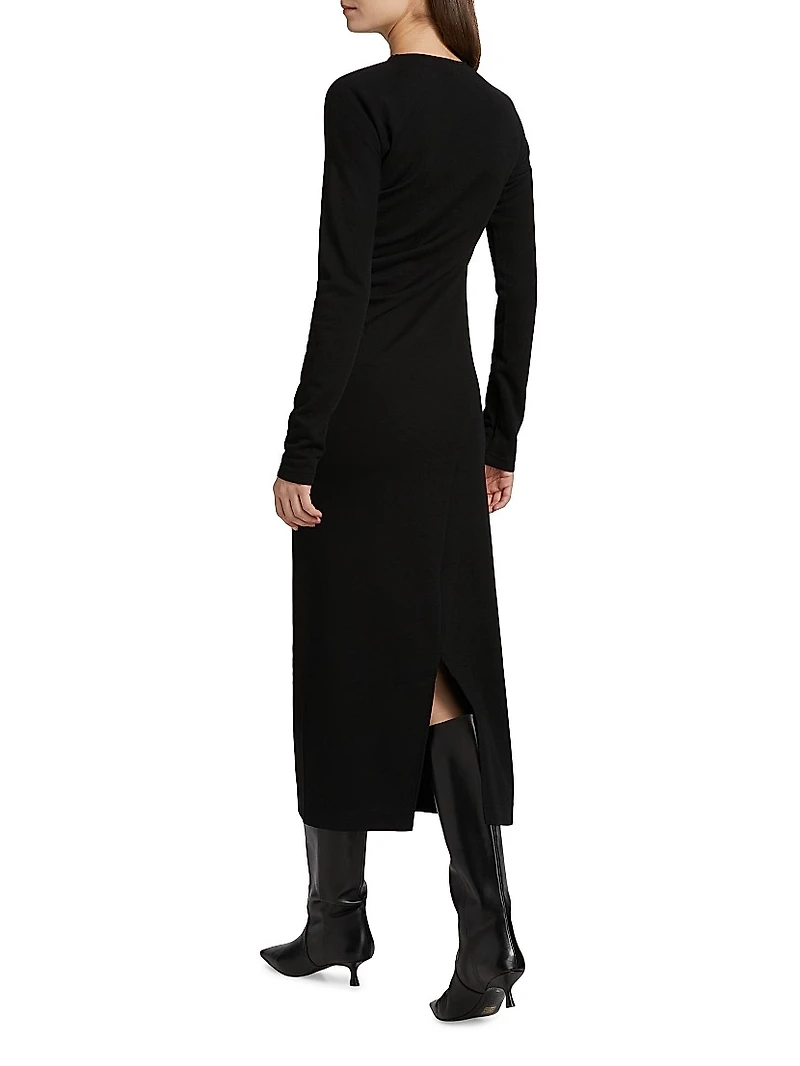 Twisted Jersey Midi Dress