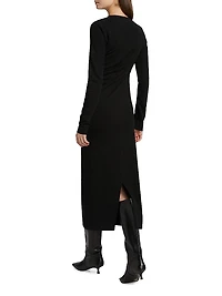 Twisted Jersey Midi Dress