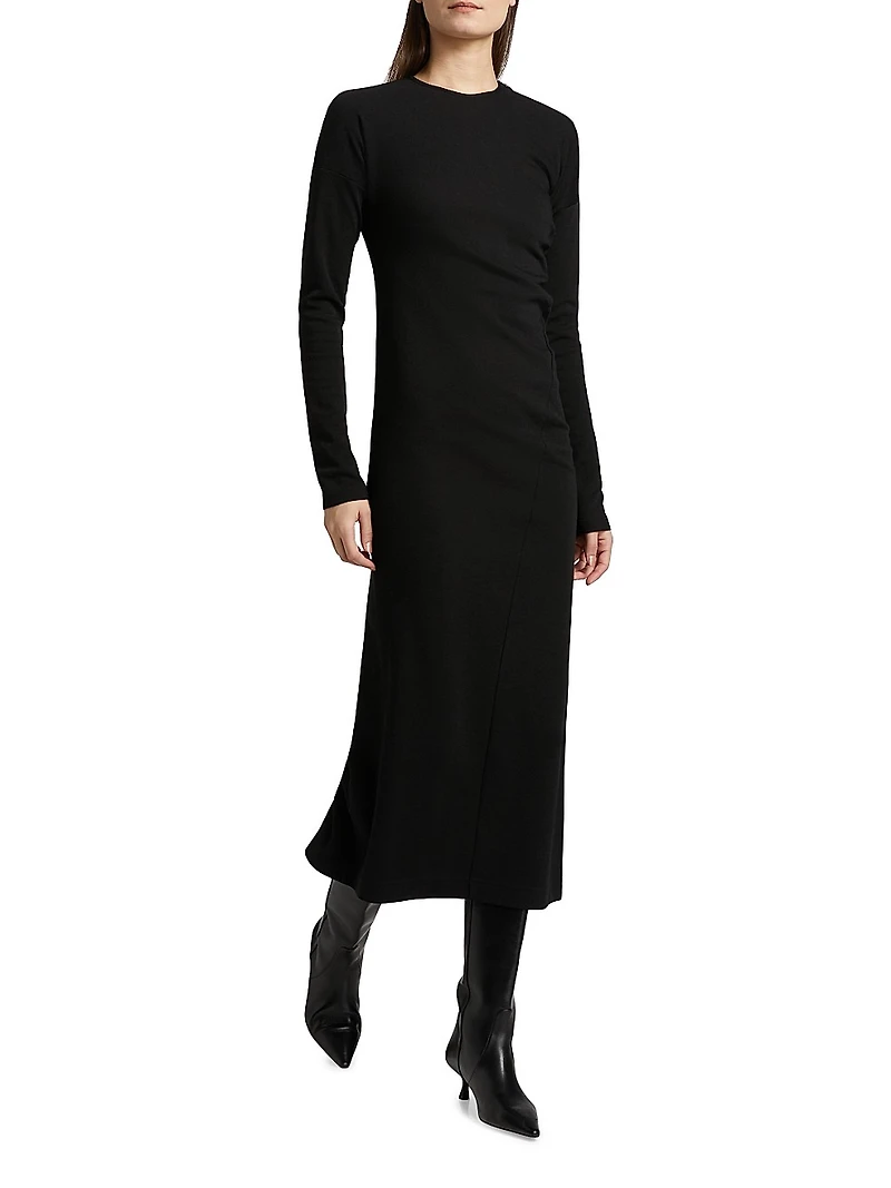 Twisted Jersey Midi Dress