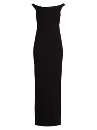 Curved Off-Shoulder Gown