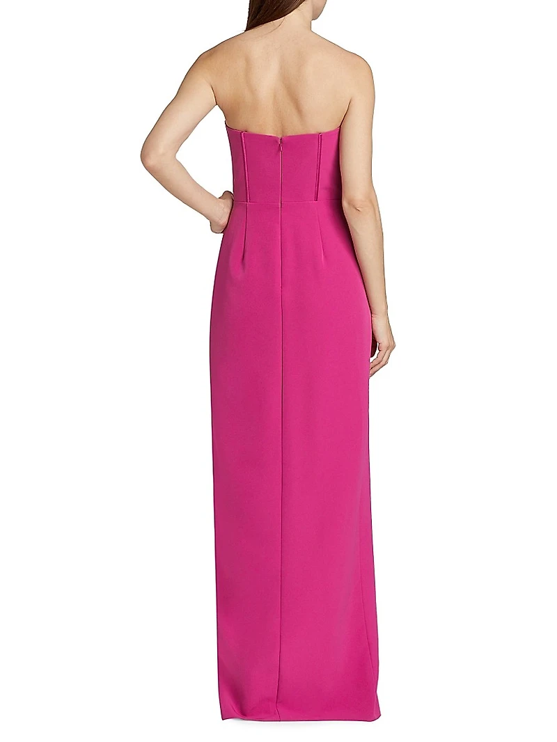 Stella Rosette Strapless Corset Gown