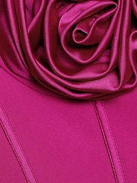 Stella Rosette Strapless Corset Gown