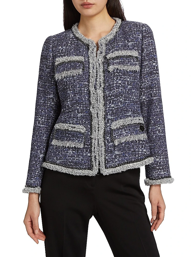 Keaton Tweed Single-Breasted Jacket