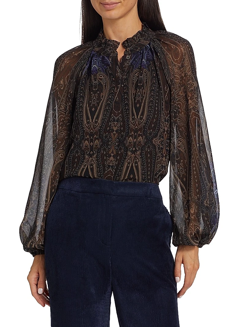 Sofiana Paisley Chiffon Blouse