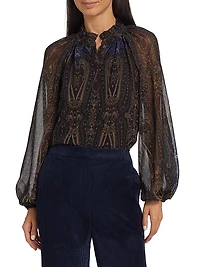 Sofiana Paisley Chiffon Blouse