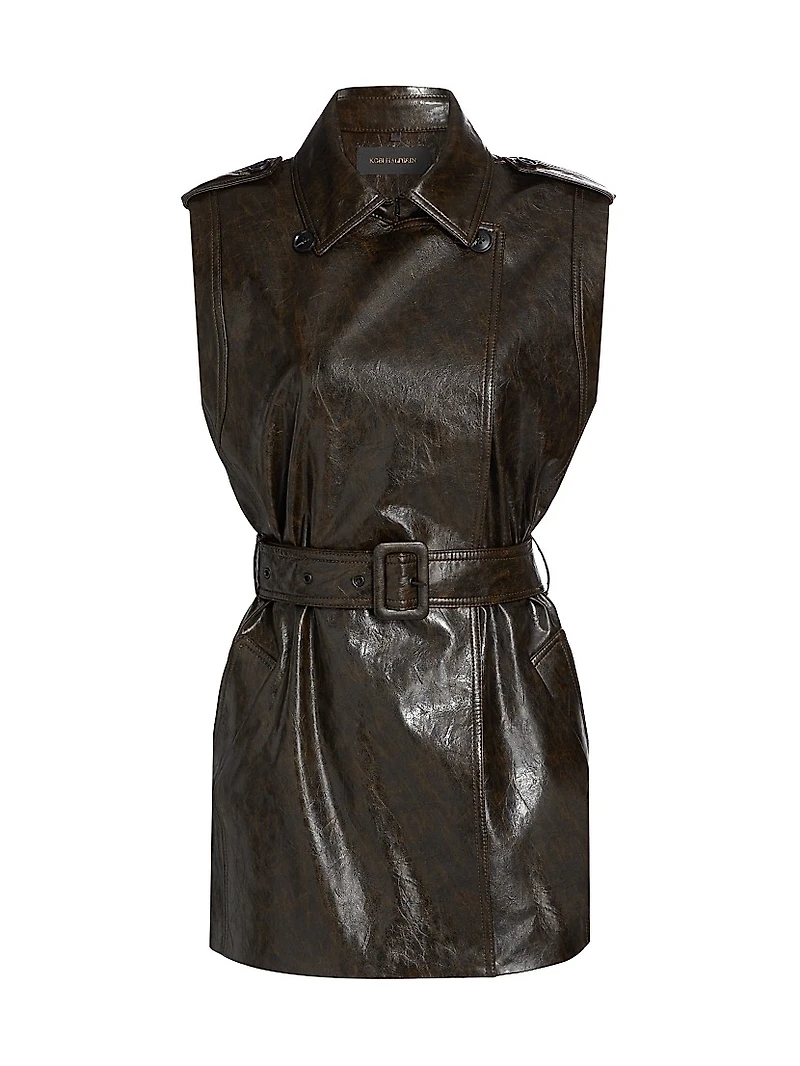 Harper Faux Leather Vest
