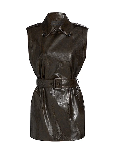 Harper Faux Leather Vest