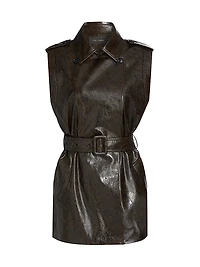 Harper Faux Leather Vest