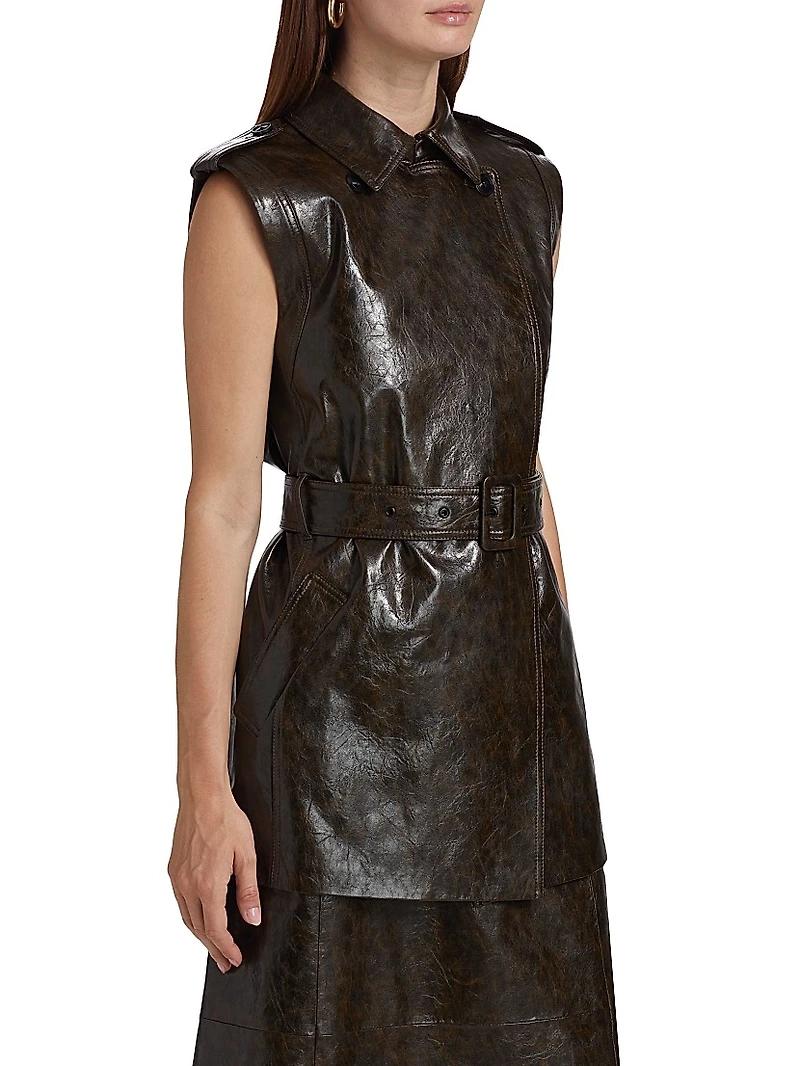 Harper Faux Leather Vest