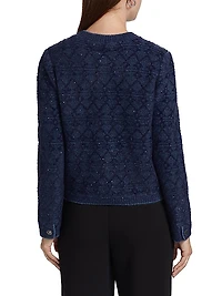 Evey Metallic Bouclé Cardigan