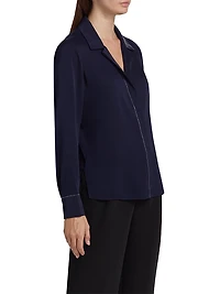 Ceanna Chain Long-Sleeve Blouse