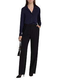 Ceanna Chain Long-Sleeve Blouse