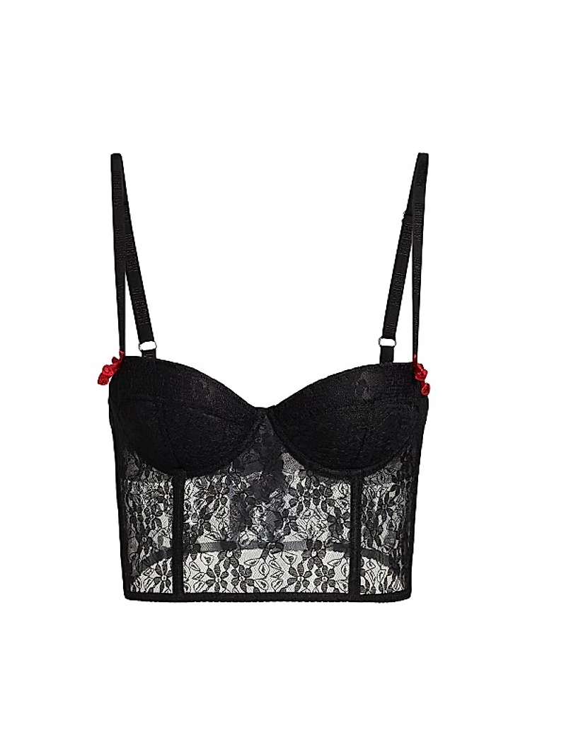 Floral Lace Bustier Top