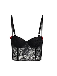 Floral Lace Bustier Top