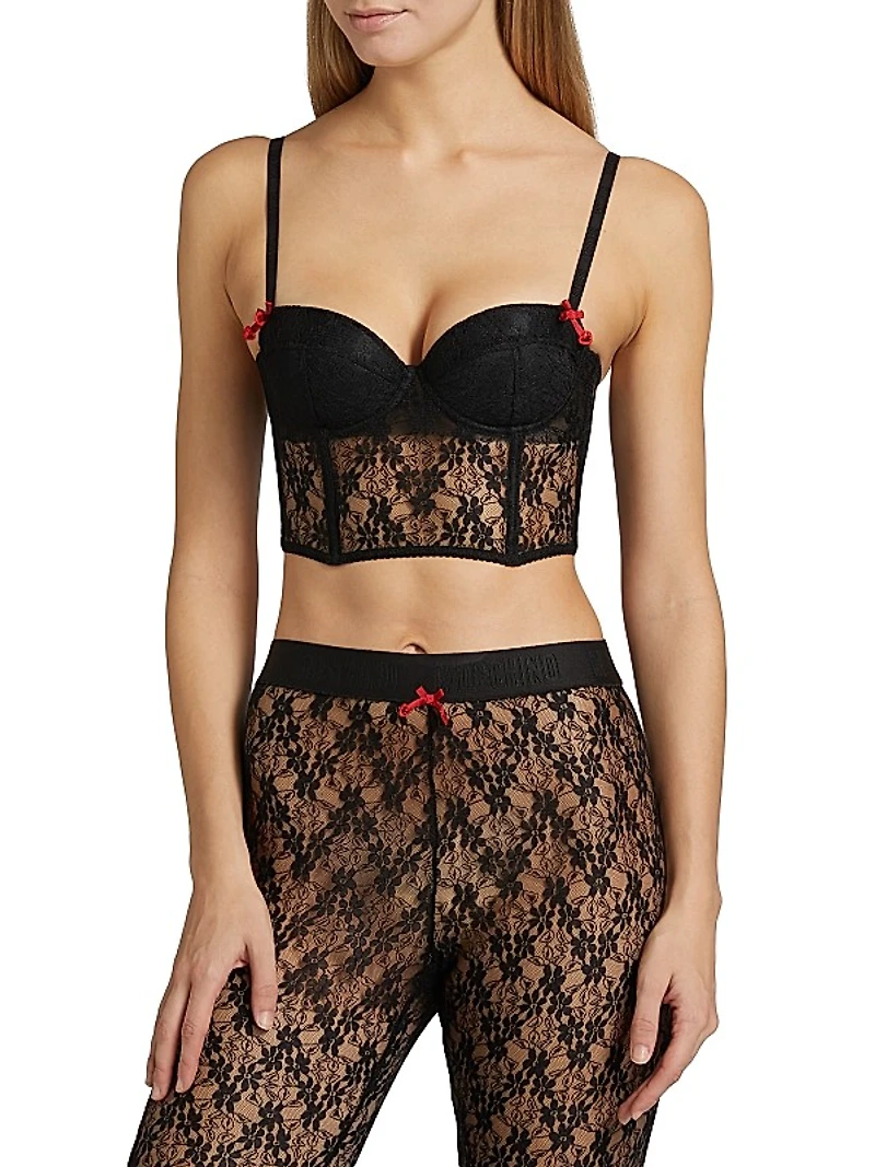 Floral Lace Bustier Top