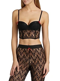 Floral Lace Bustier Top