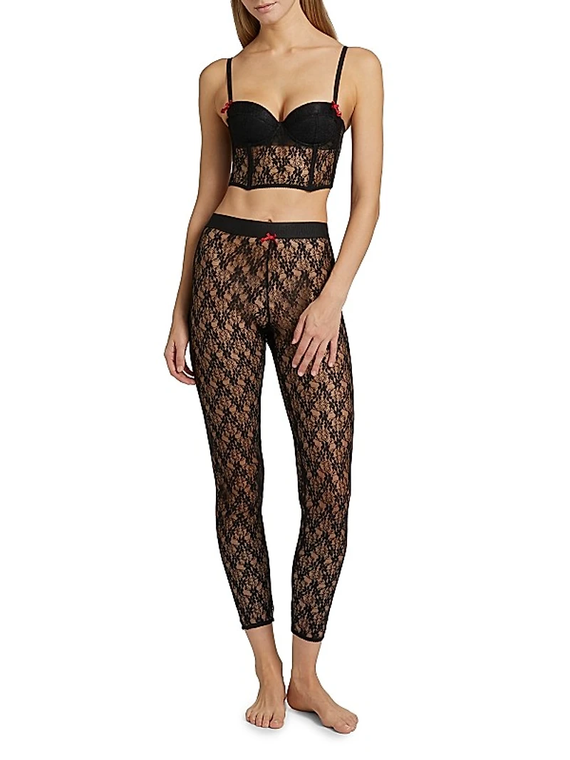 Floral Lace Bustier Top