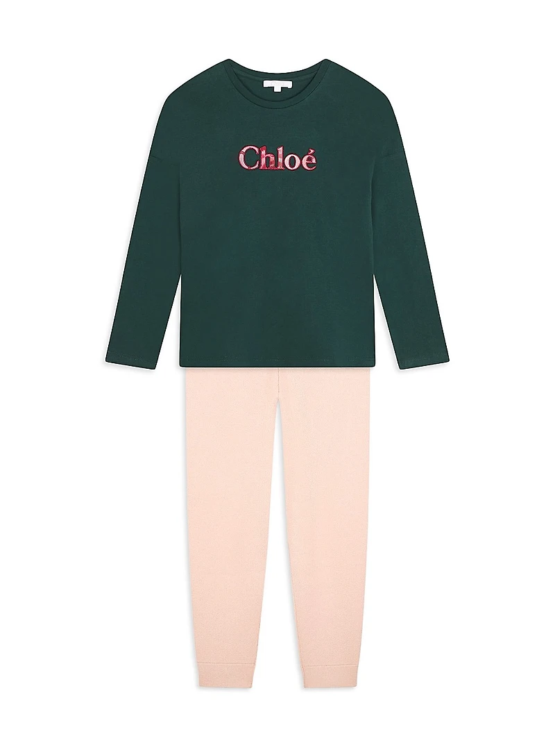 Little Girl's & Knit Jogger Trousers