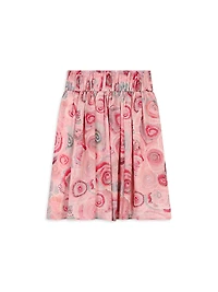 Little Girl's & Ceremonie Spiral Print Skirt