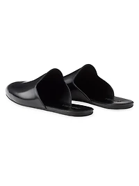 Brushed Leather Slippers