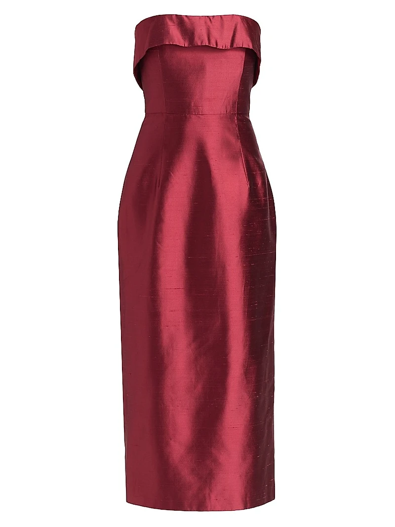 Novella Satin Column Cocktail Dress