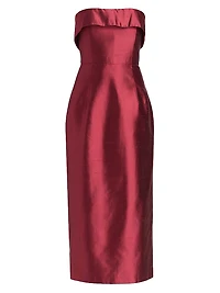 Novella Satin Column Cocktail Dress