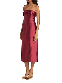 Novella Satin Column Cocktail Dress