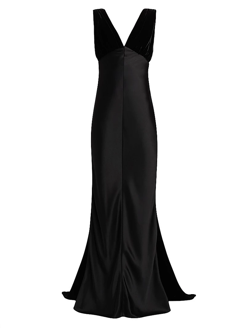 Sabina Silk Sleeveless Gown