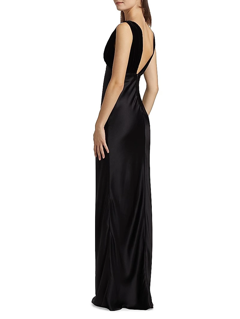 Sabina Silk Sleeveless Gown