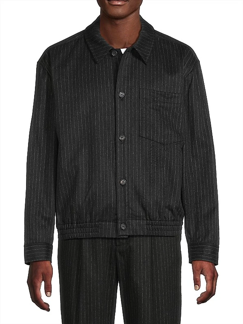 Ernie Wool-Cashmere Flannel Shirt Jacket