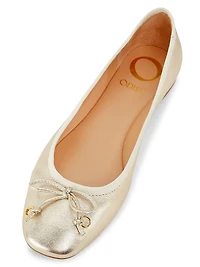 Lou Bow-Embellished Ballet Flats
