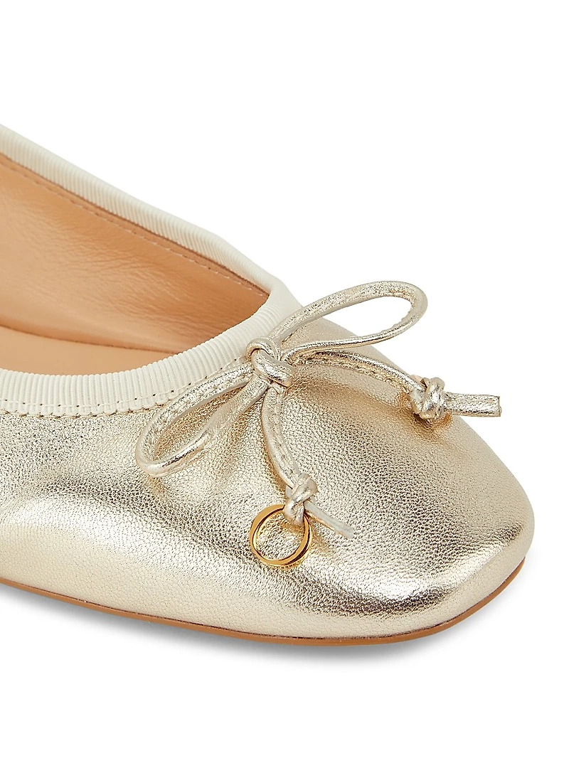 Lou Bow-Embellished Ballet Flats