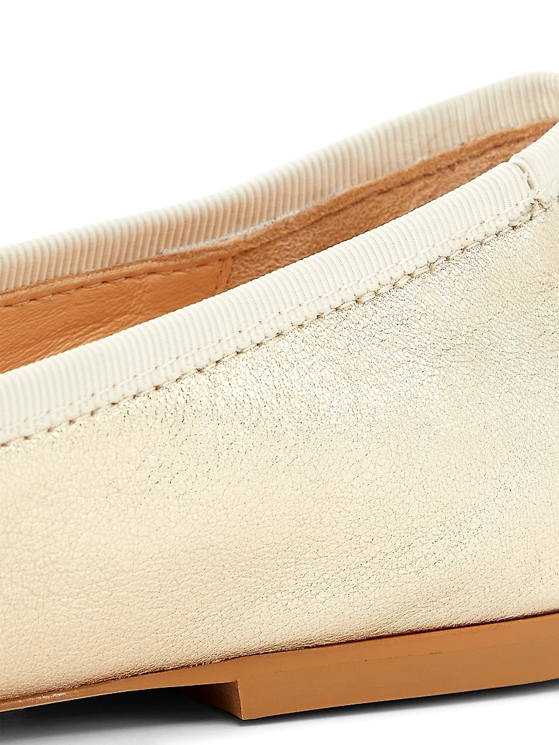 Lou Bow-Embellished Ballet Flats