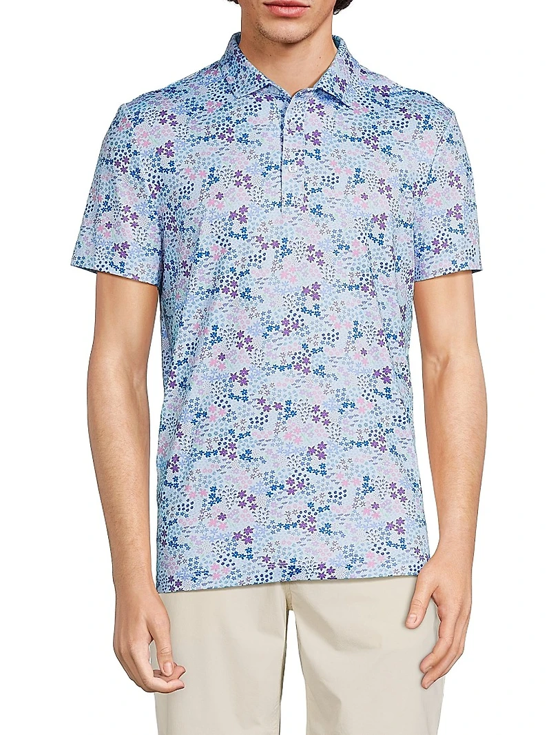 Rhodes Floral Polo Shirt