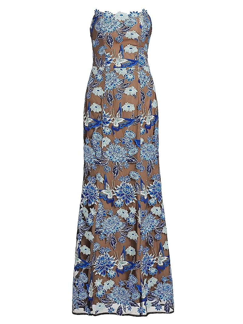Renee Floral Embroidered Maxi Dress