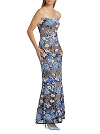 Renee Floral Embroidered Maxi Dress