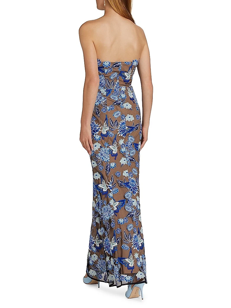 Renee Floral Embroidered Maxi Dress
