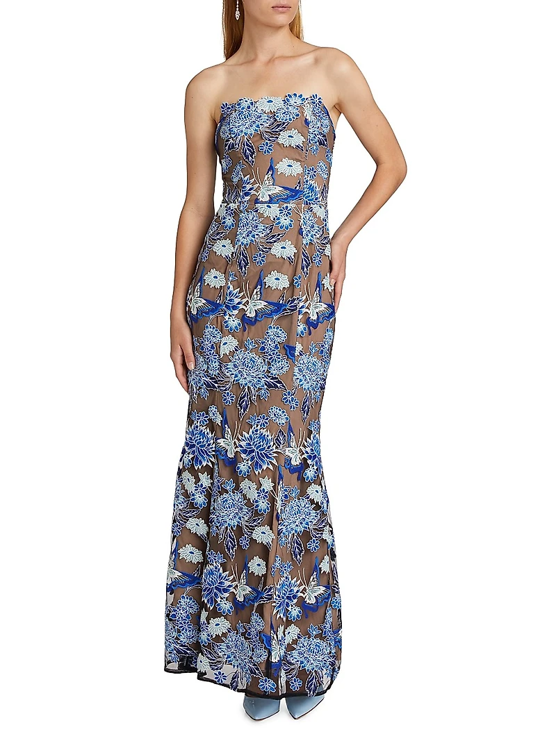 Renee Floral Embroidered Maxi Dress