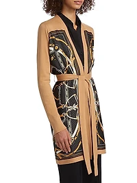 Beverly Silk Panel Cardigan